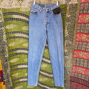 Vintage 1991 Levi's 501 Medium Wash Blue Straight Leg Denim Retro Jeans Size 5